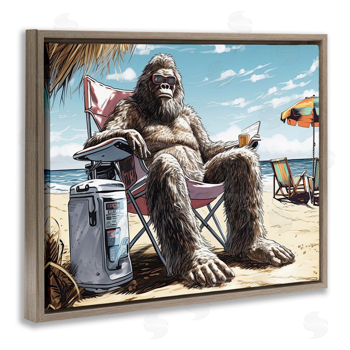 Jim Baldwin Hairy Monster on Beach