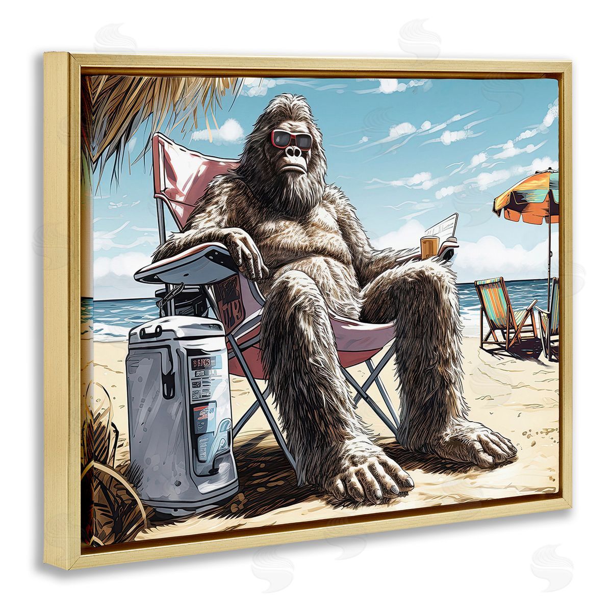 Jim Baldwin Hairy Monster on Beach
