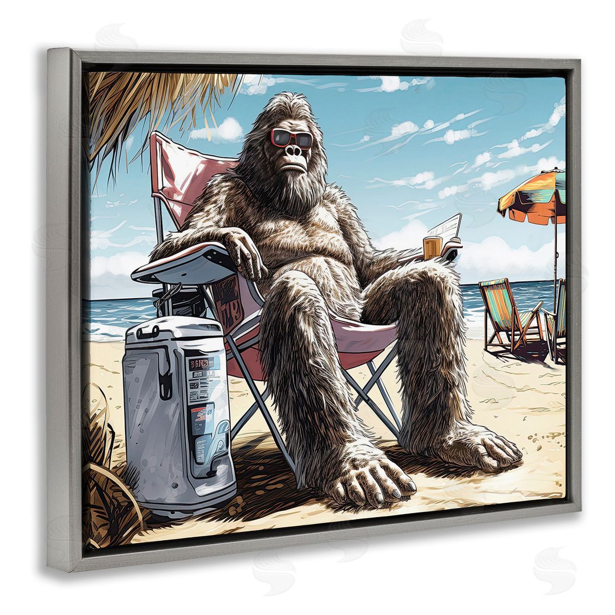 Jim Baldwin Hairy Monster on Beach
