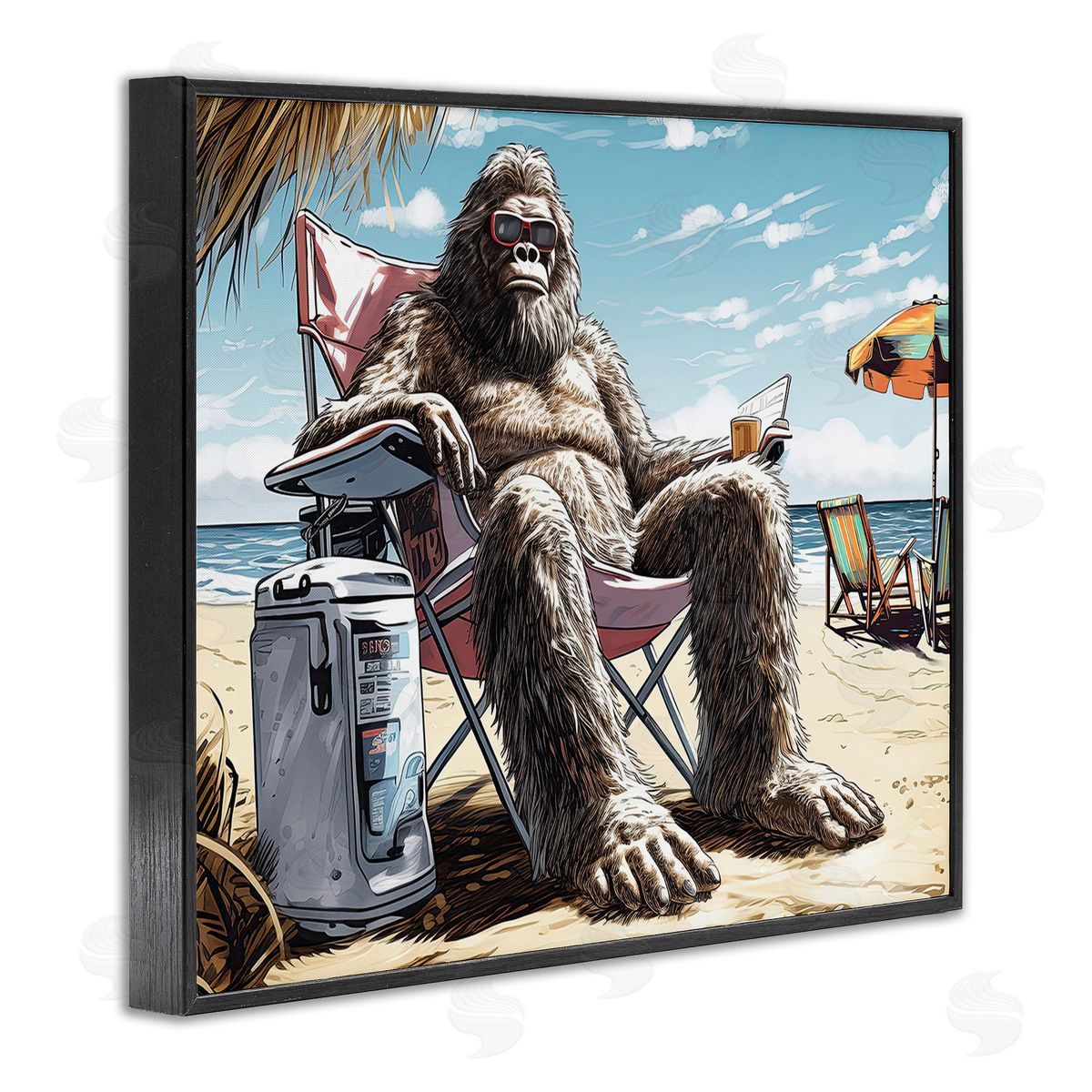 Jim Baldwin Hairy Monster on Beach