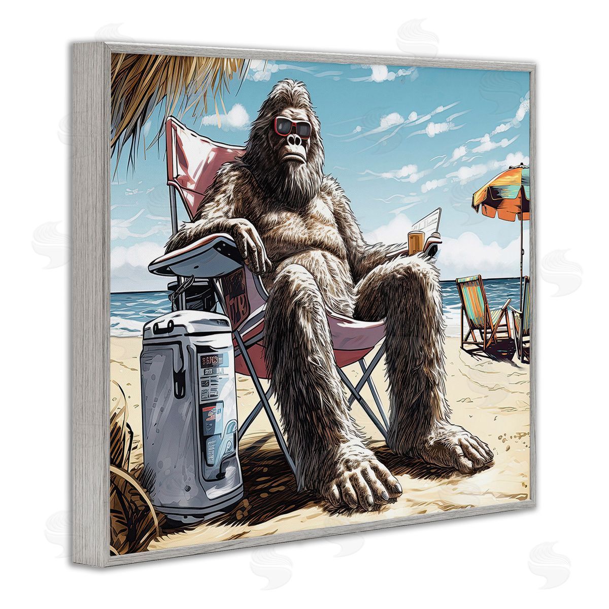 Jim Baldwin Hairy Monster on Beach