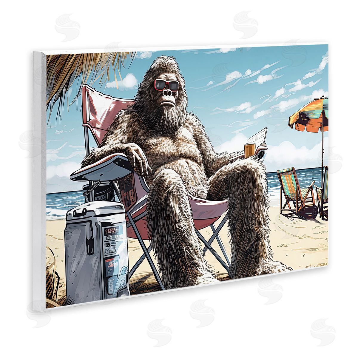Jim Baldwin Hairy Monster on Beach