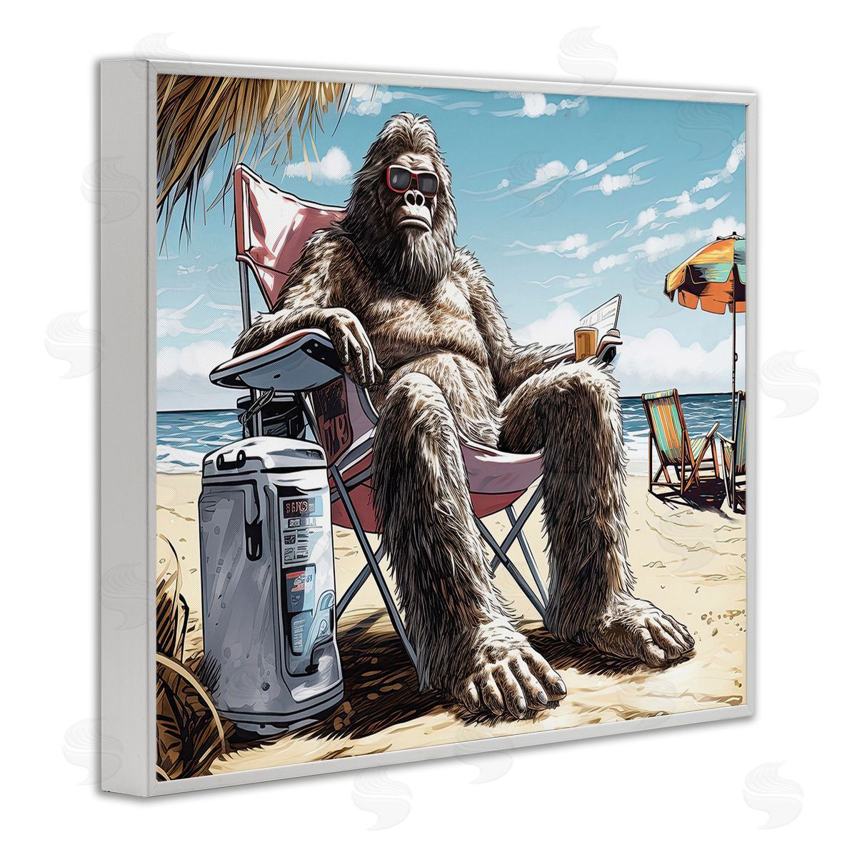Jim Baldwin Hairy Monster on Beach