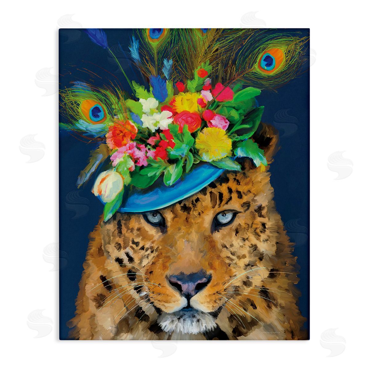 Kamdon Kreations Cheetah with Feather Hat