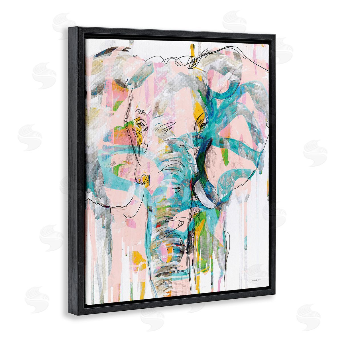 Kamdon Kreations Abstract Elephant Doodle