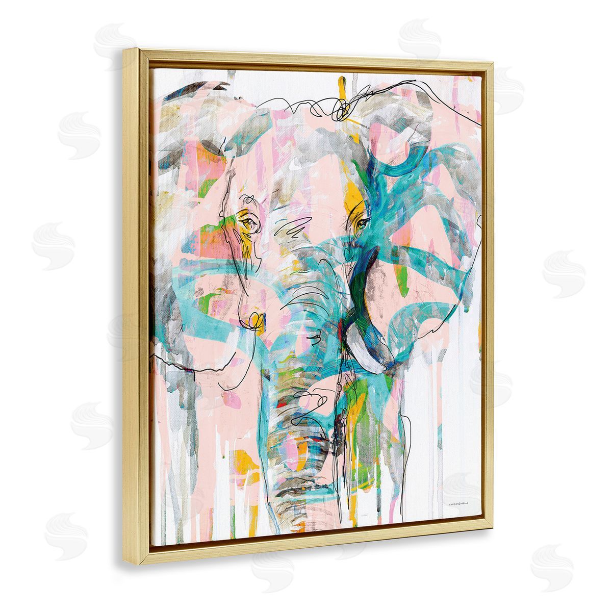 Kamdon Kreations Abstract Elephant Doodle