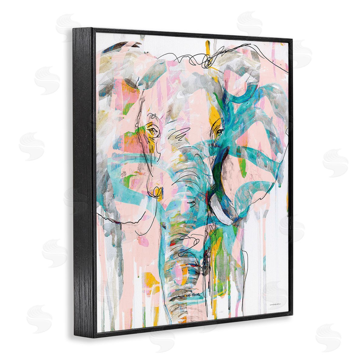 Kamdon Kreations Abstract Elephant Doodle
