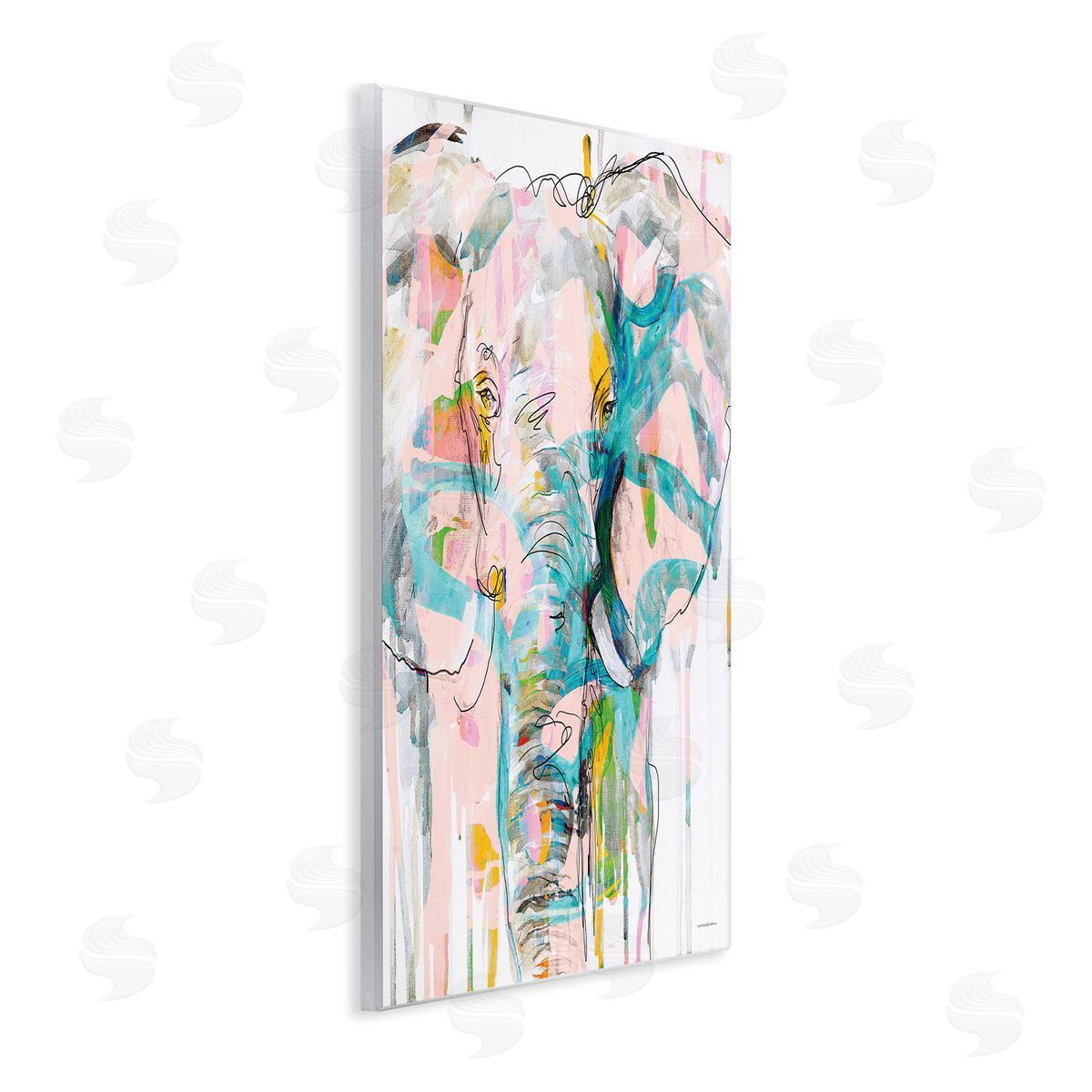 Kamdon Kreations Abstract Elephant Doodle