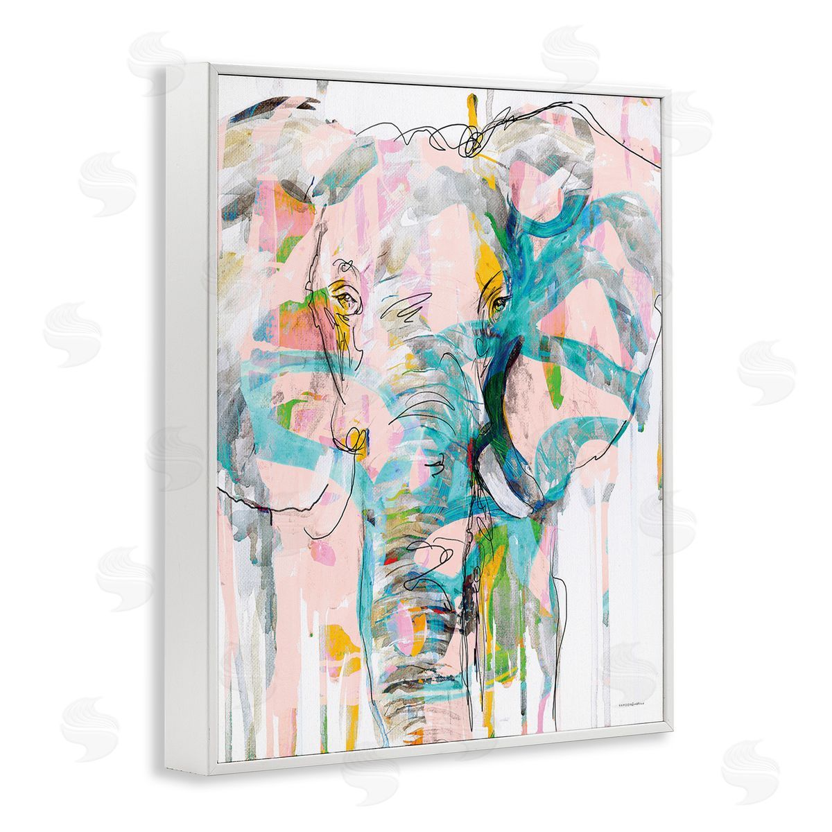 Kamdon Kreations Abstract Elephant Doodle