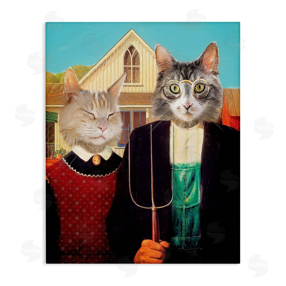 Karen Burke Funny Classic Cat Painting