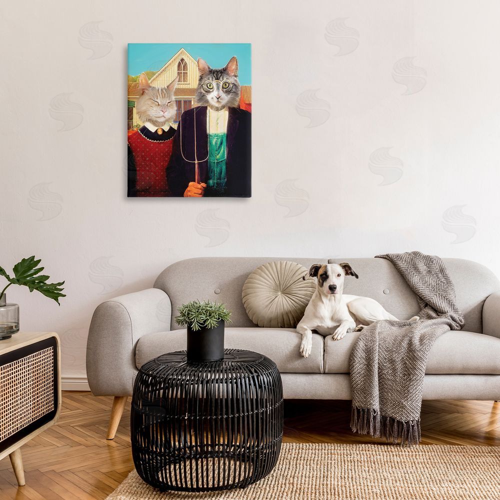 Karen Burke Funny Classic Cat Painting