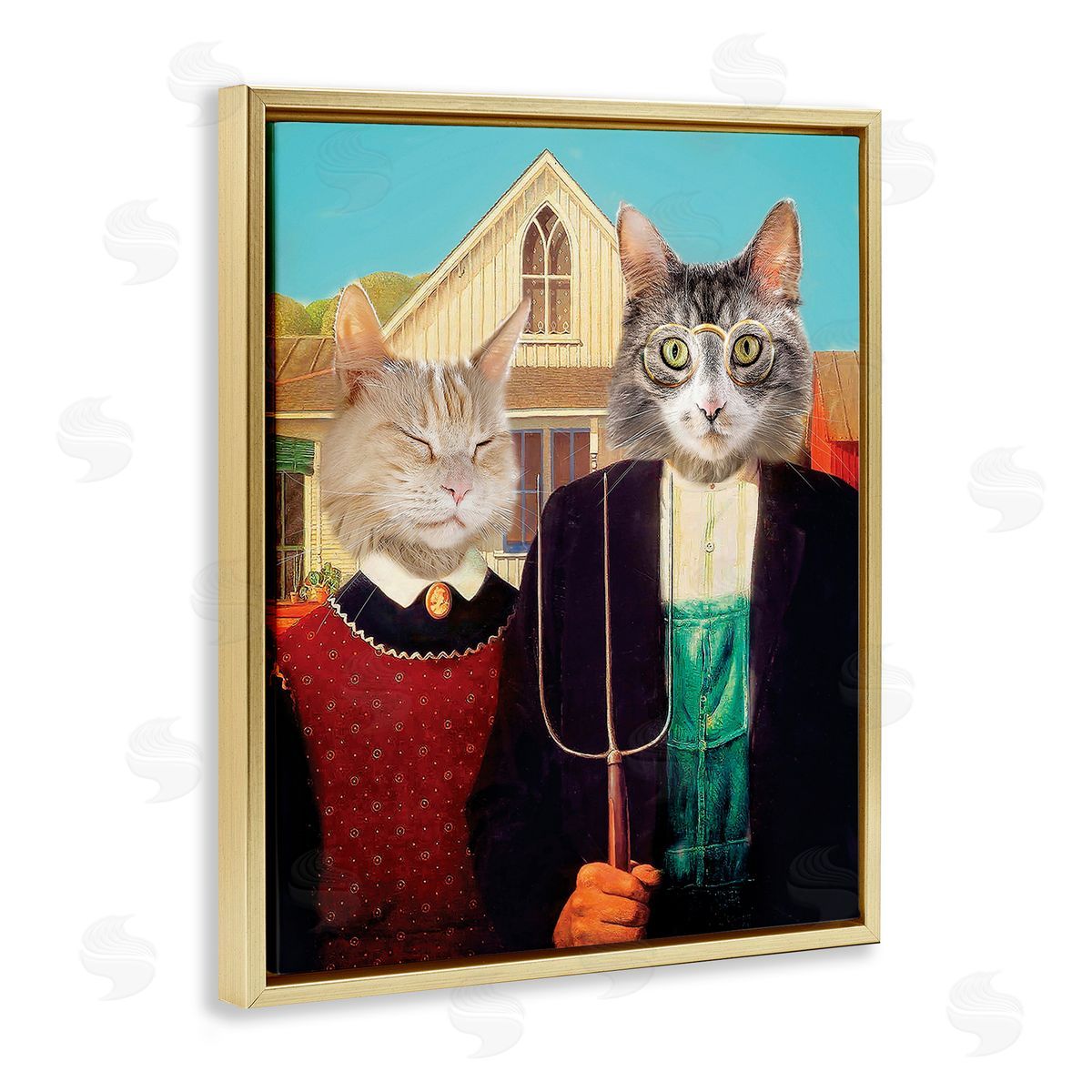 Karen Burke Funny Classic Cat Painting