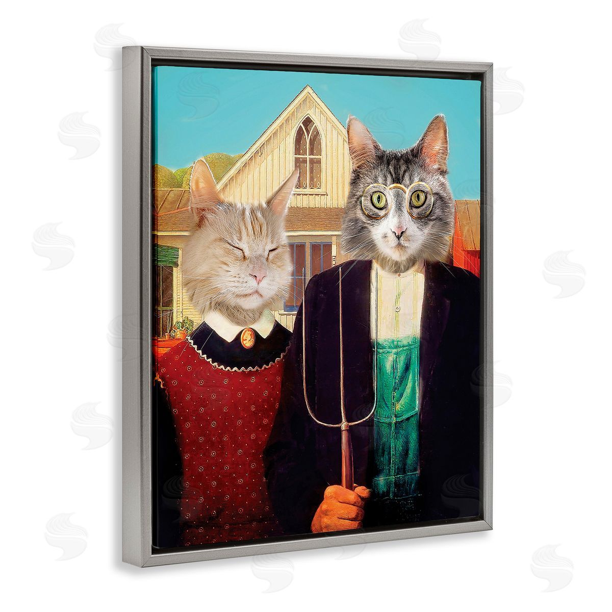 Karen Burke Funny Classic Cat Painting