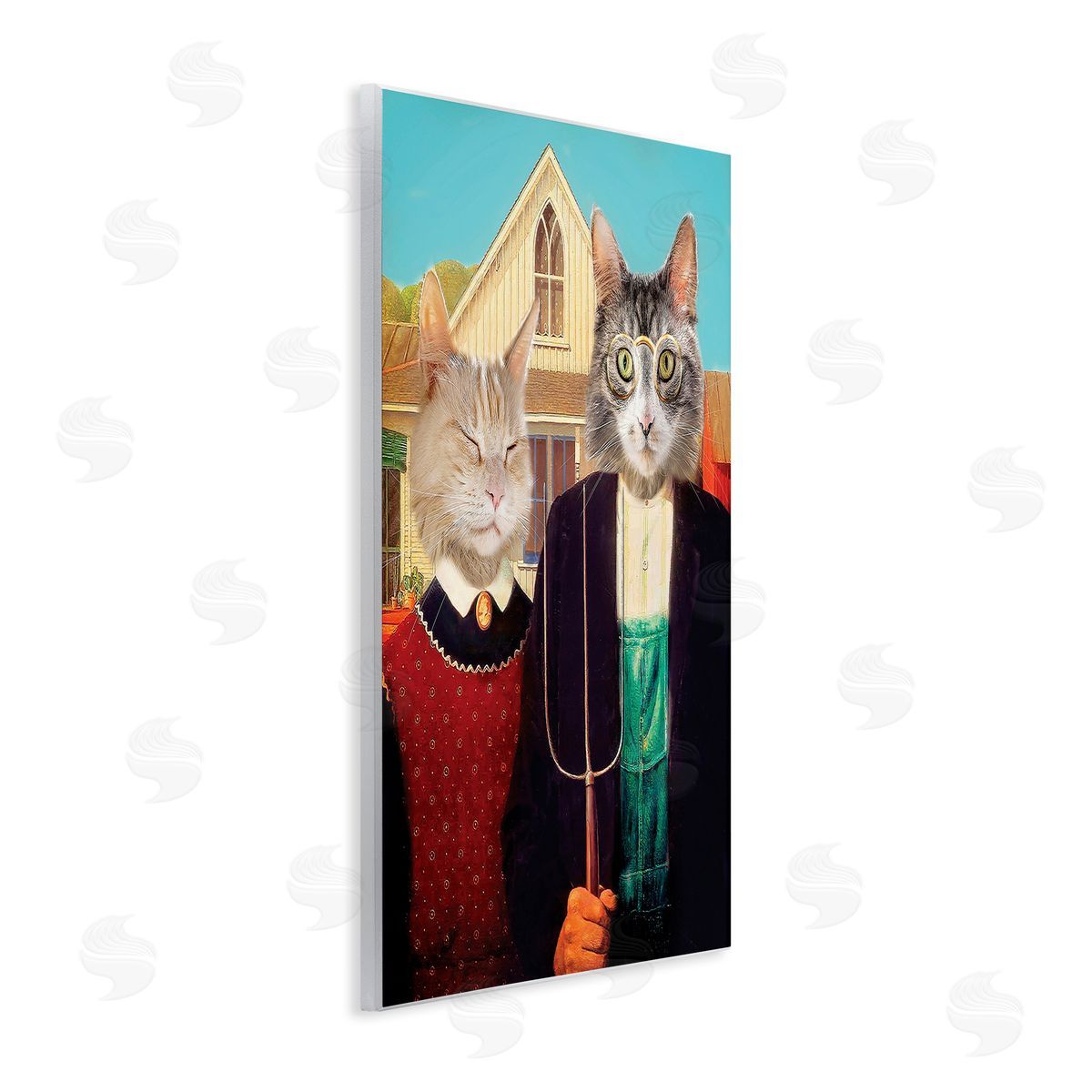 Karen Burke Funny Classic Cat Painting
