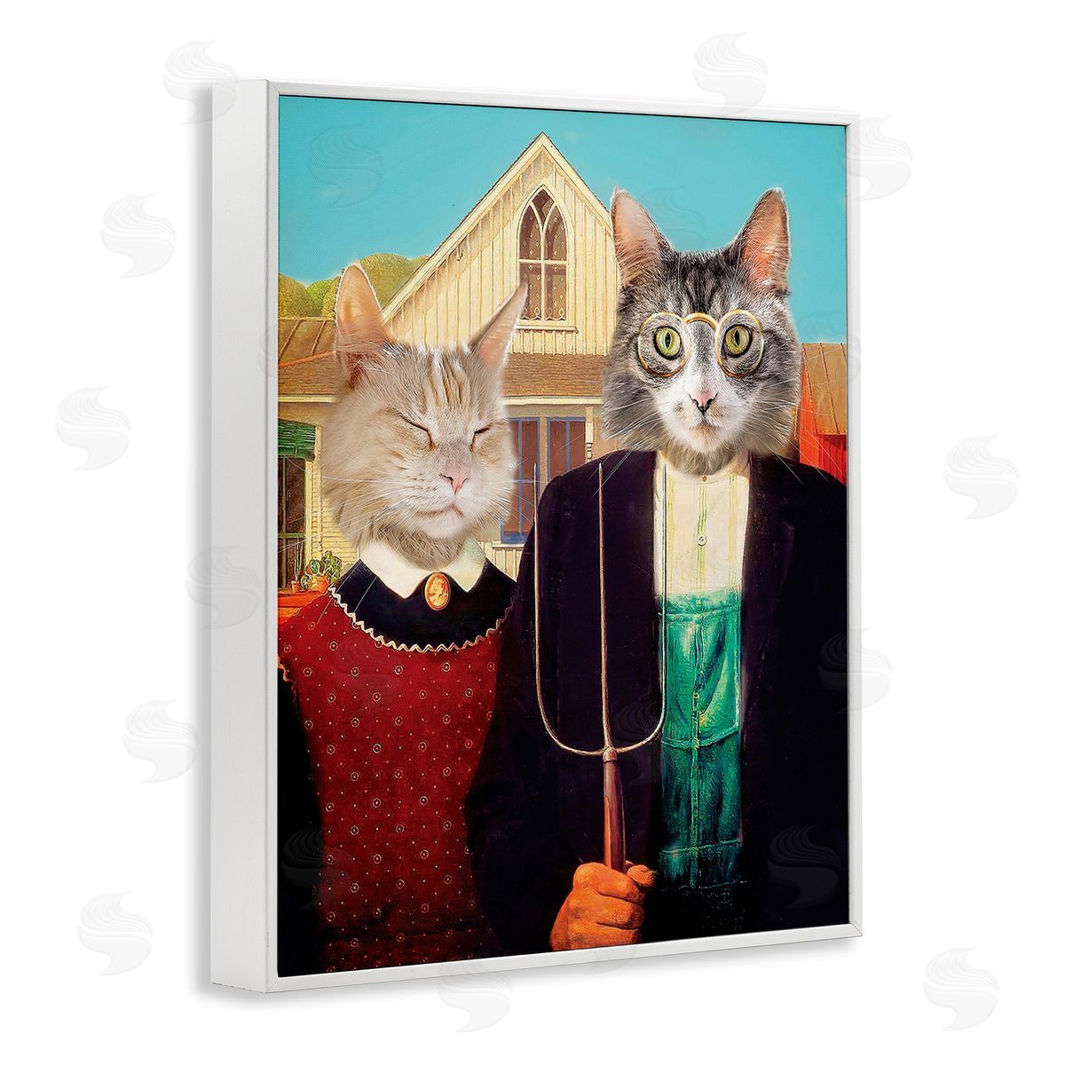 Karen Burke Funny Classic Cat Painting