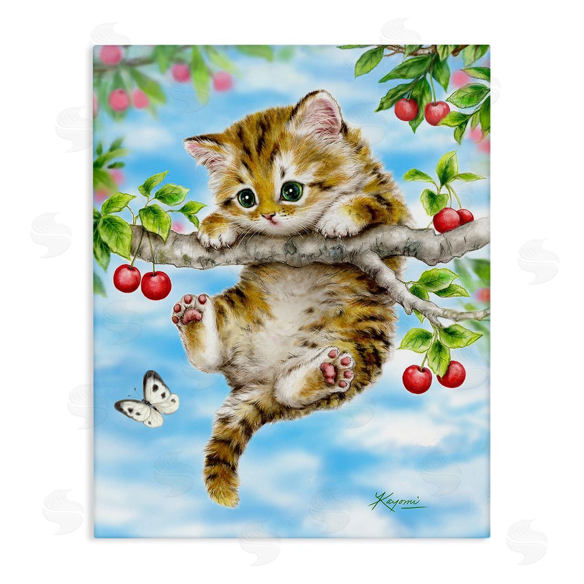 Kayomi Harai Kitten Chasing Butterfly