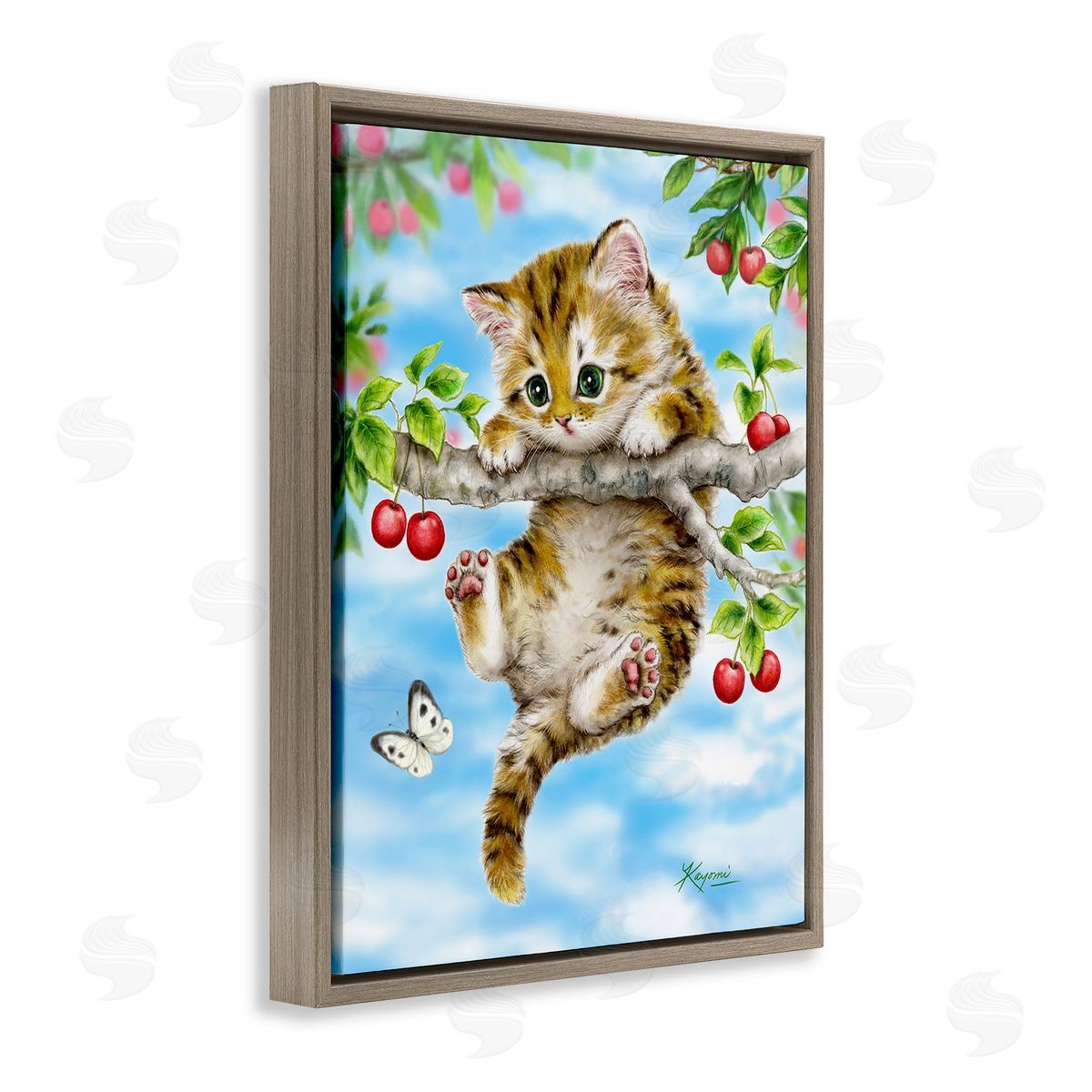 Kayomi Harai Kitten Chasing Butterfly