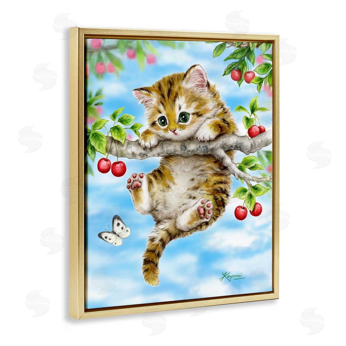 Kayomi Harai Kitten Chasing Butterfly