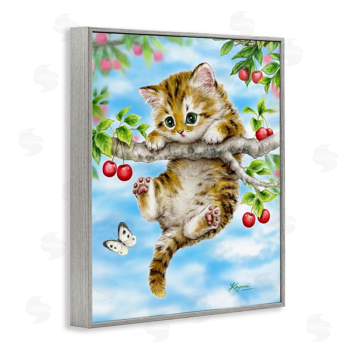 Kayomi Harai Kitten Chasing Butterfly
