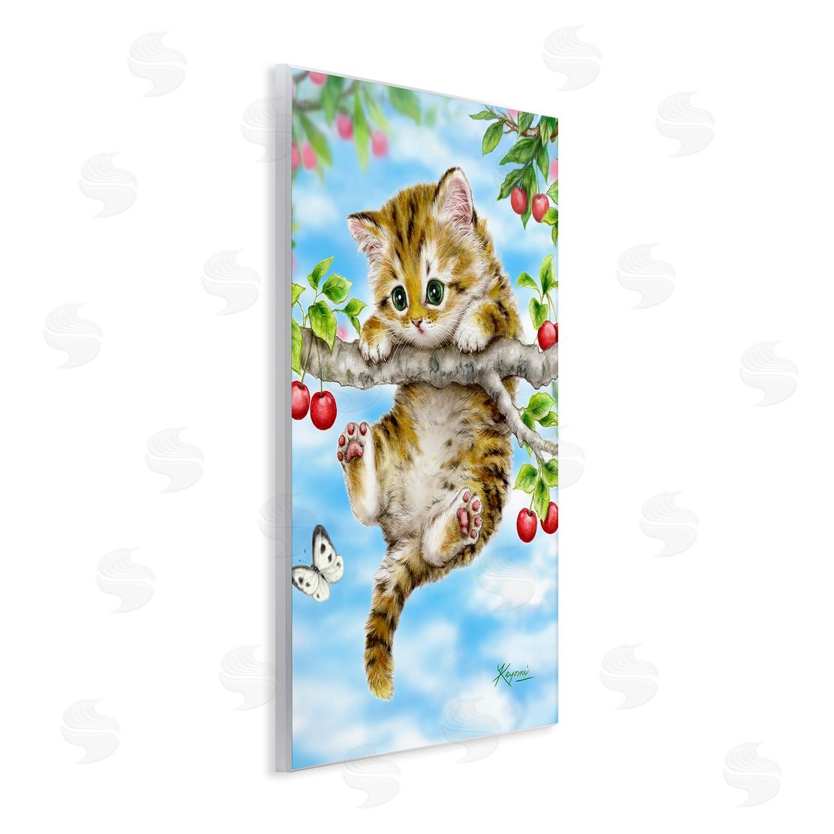 Kayomi Harai Kitten Chasing Butterfly