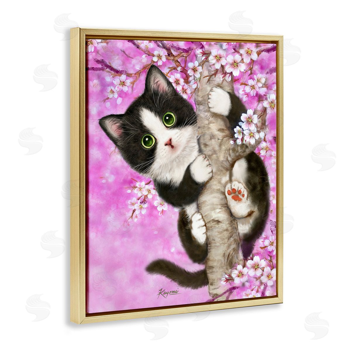 Kayomi Harai Kitten & Cherry Blossoms