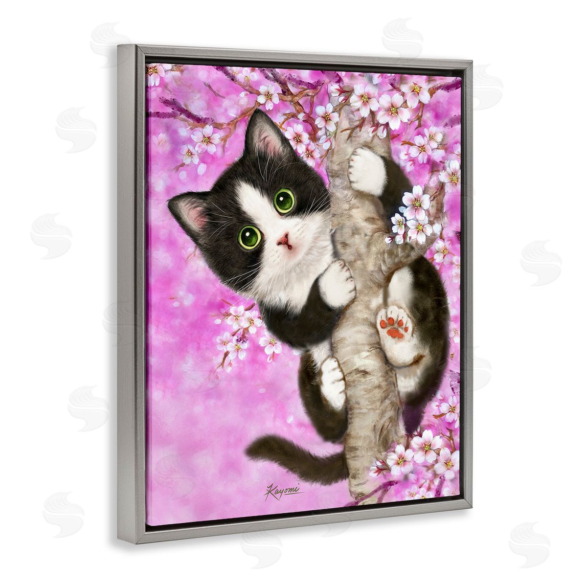 Kayomi Harai Kitten & Cherry Blossoms