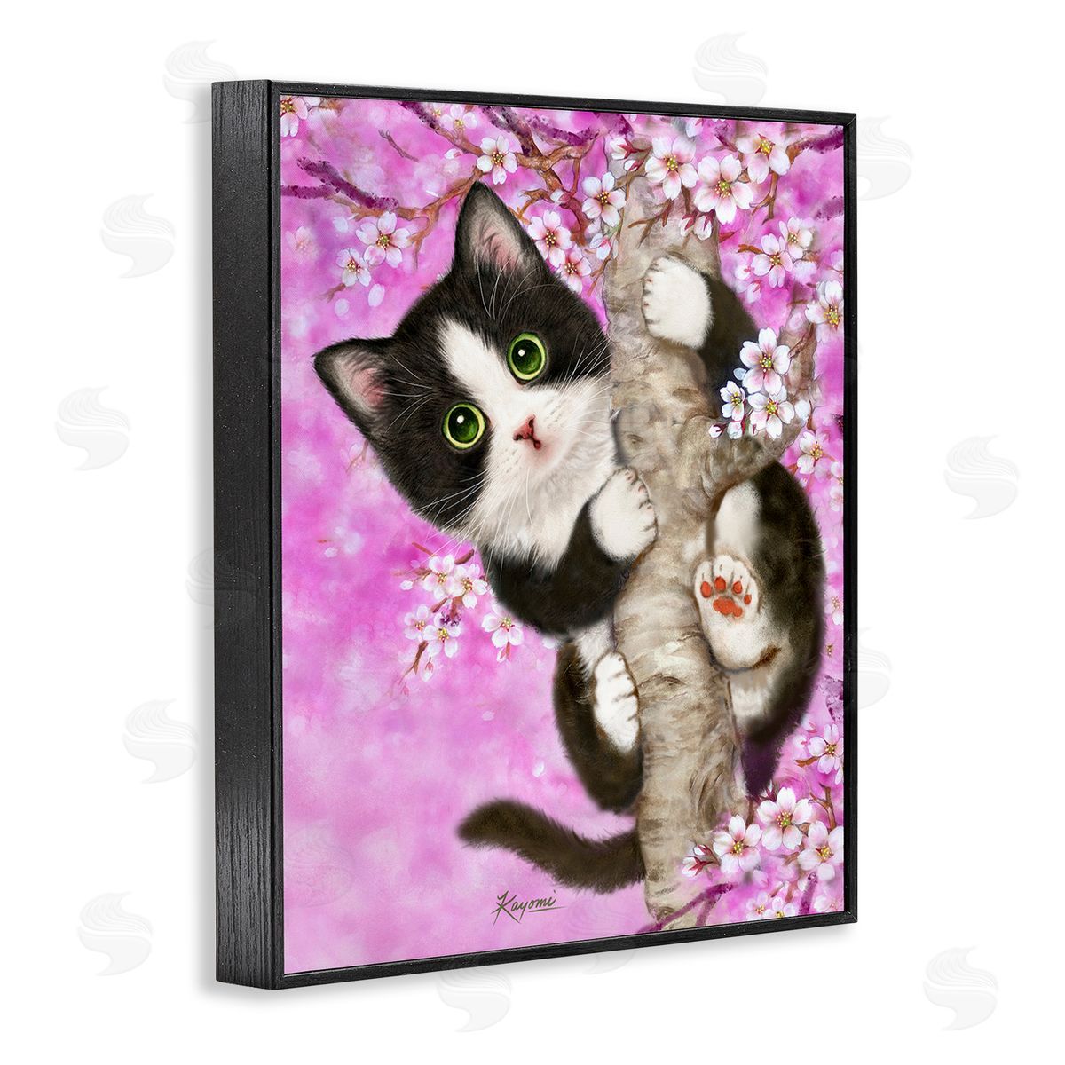 Kayomi Harai Kitten & Cherry Blossoms