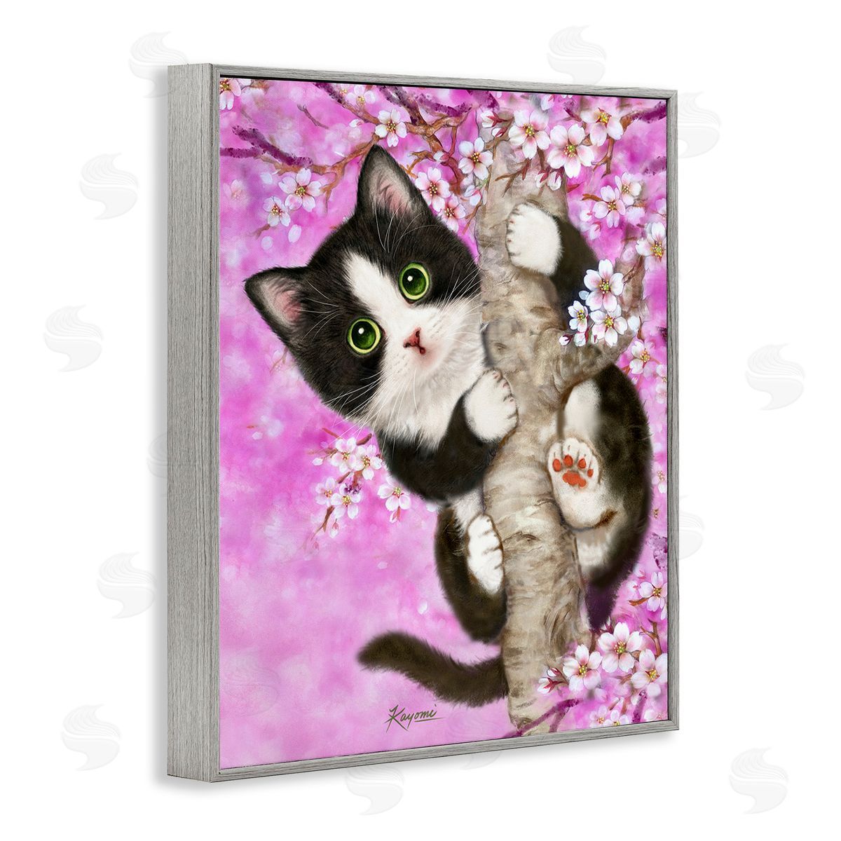 Kayomi Harai Kitten & Cherry Blossoms