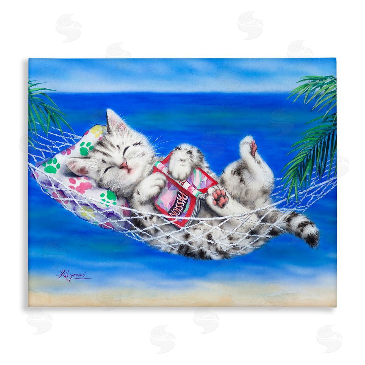 Kayomi Harai Kitten Sleeping on Beach