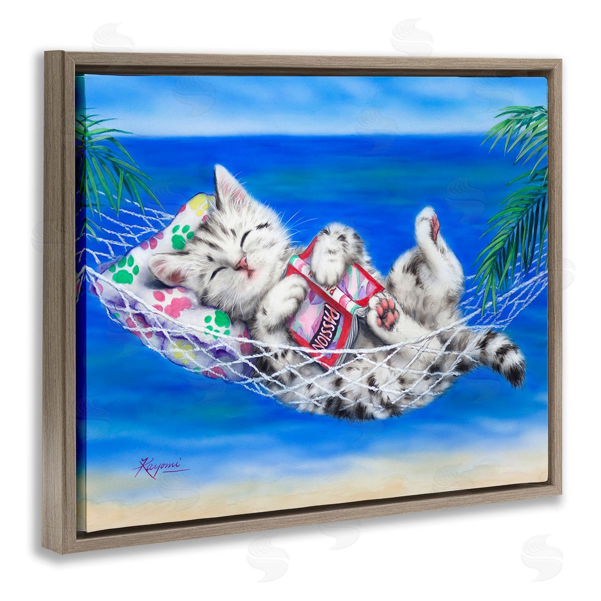 Kayomi Harai Kitten Sleeping on Beach