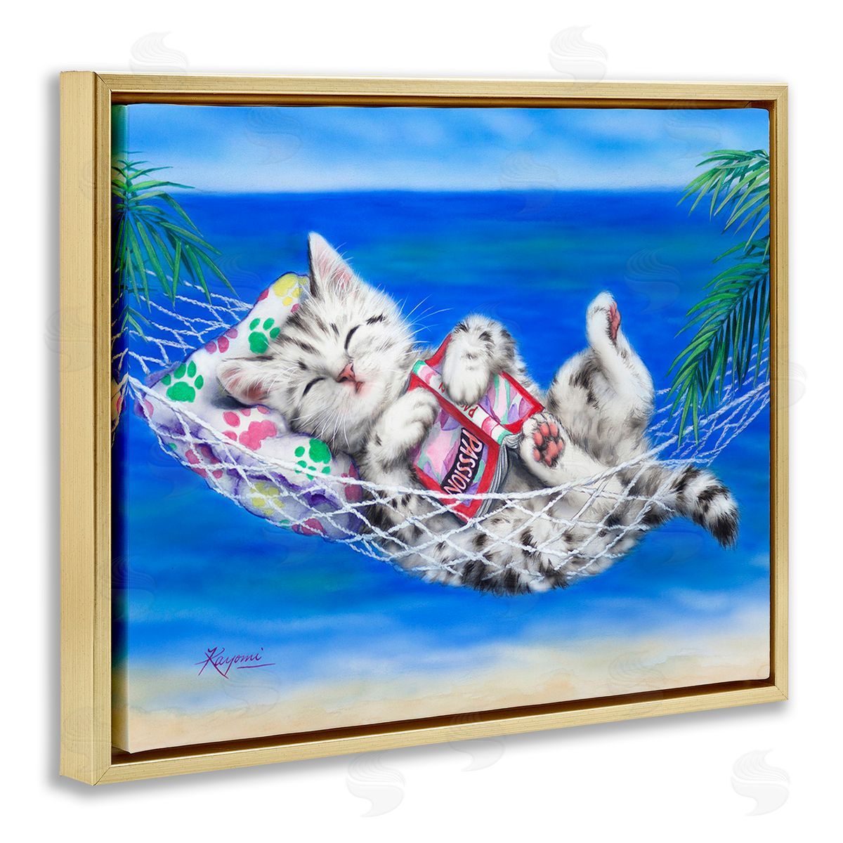 Kayomi Harai Kitten Sleeping on Beach