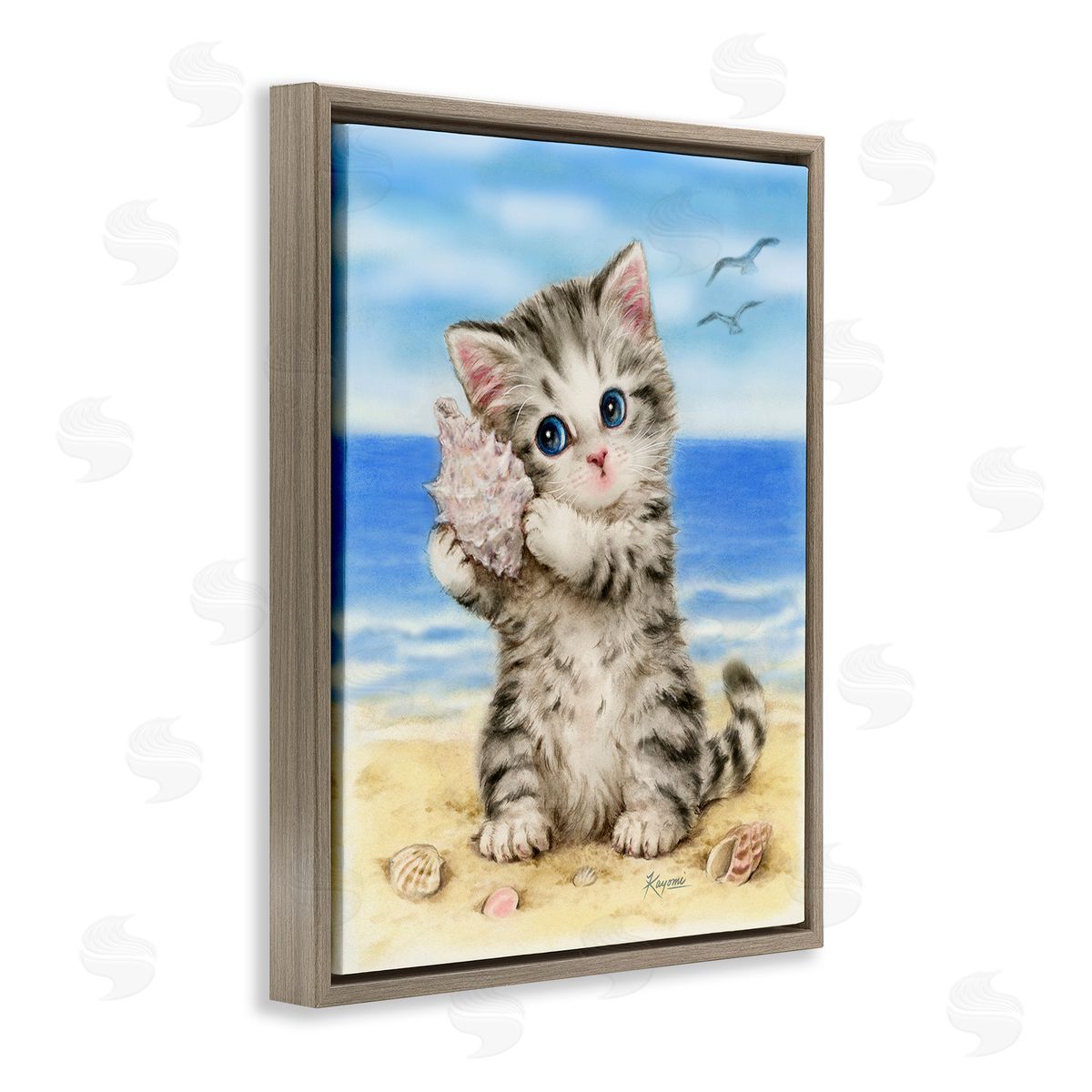 Kayomi Harai Kitten with Conch Shell