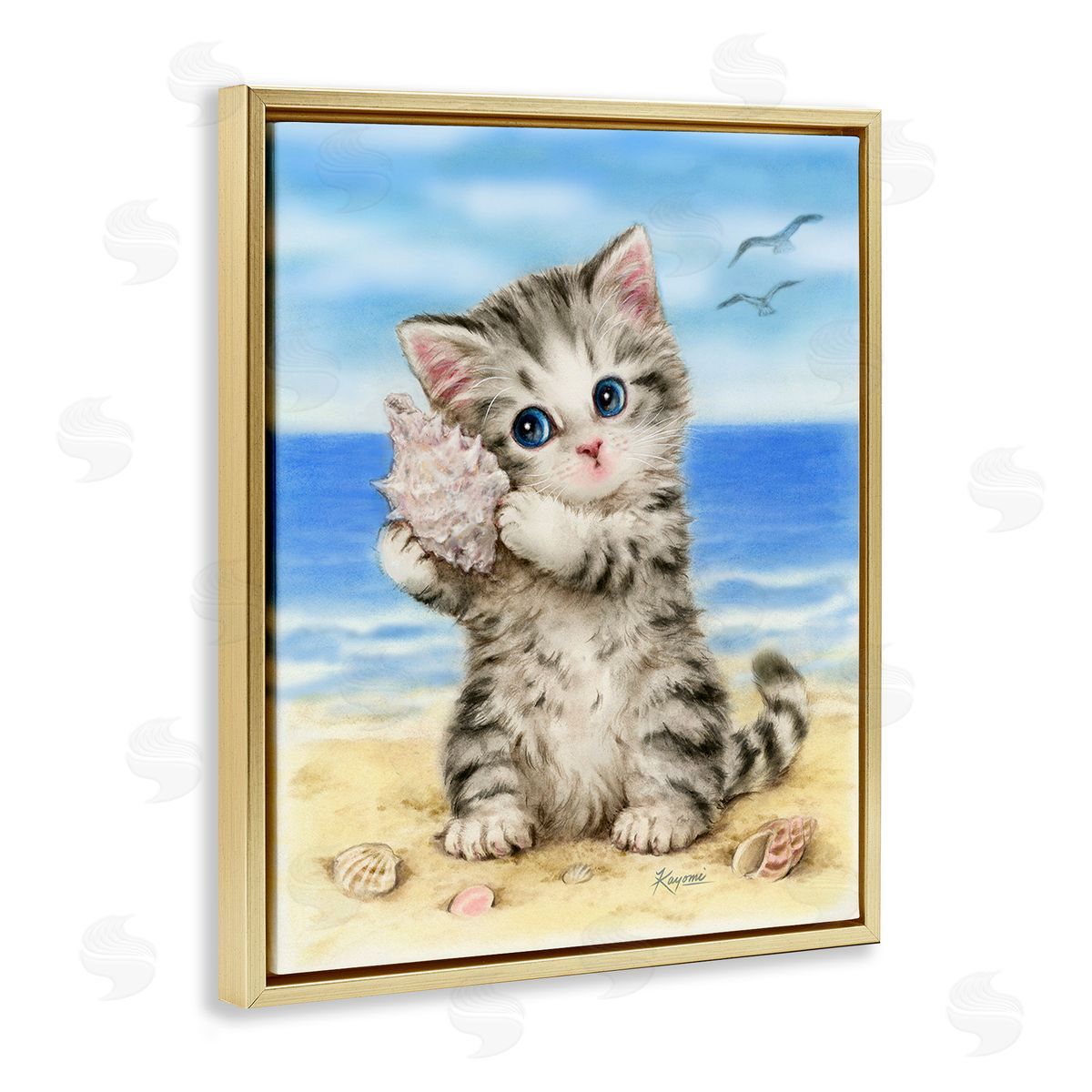 Kayomi Harai Kitten with Conch Shell
