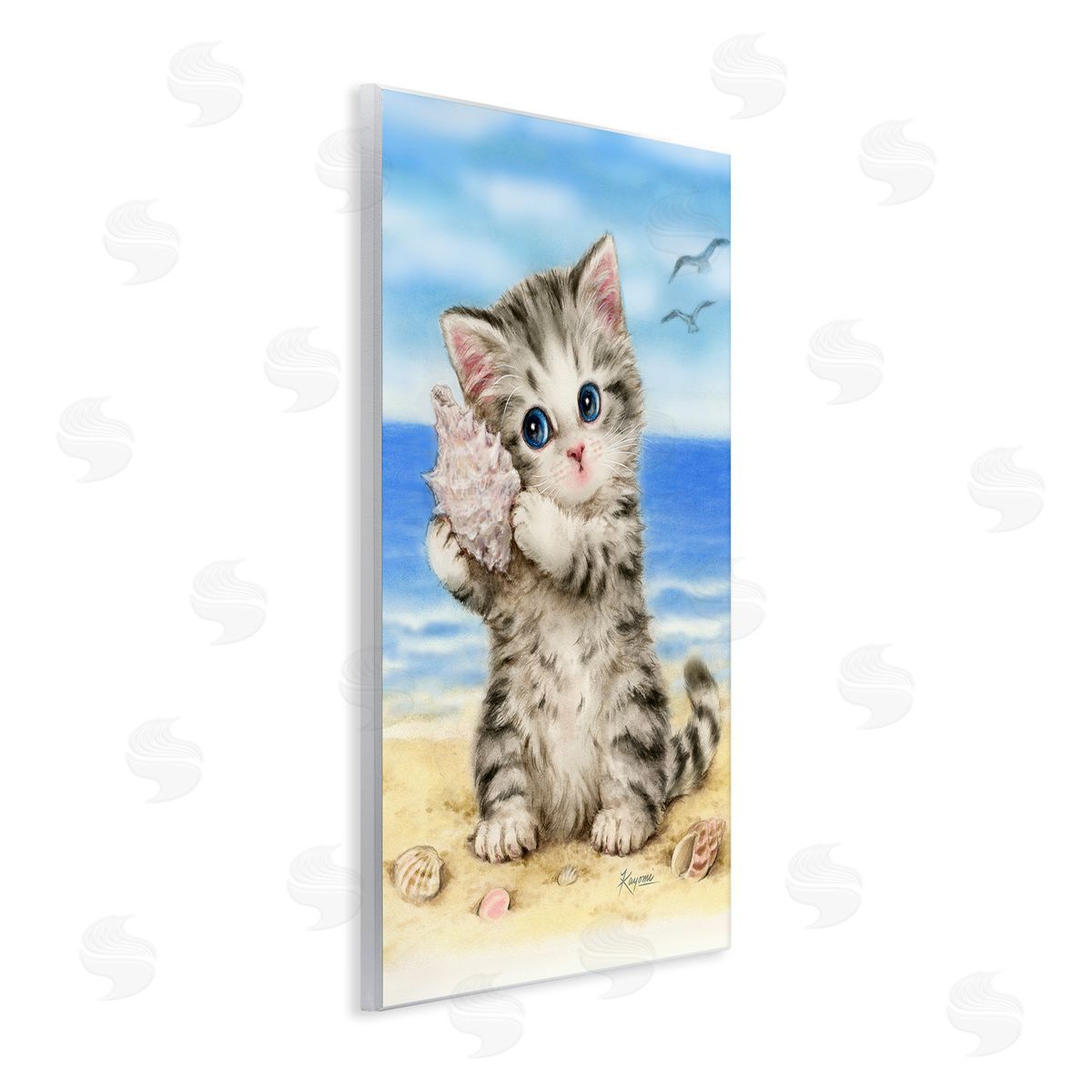 Kayomi Harai Kitten with Conch Shell