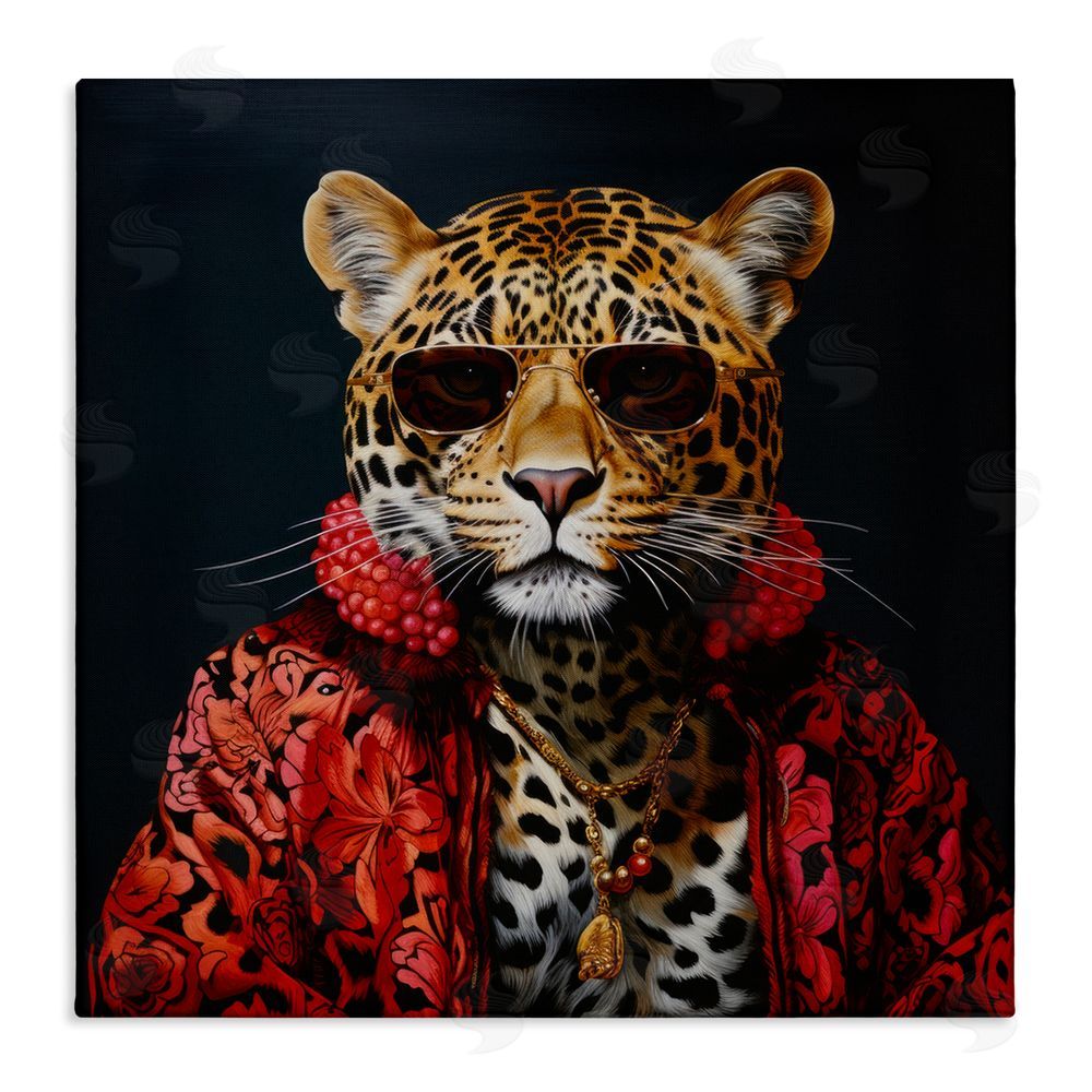Lazar Studio Trendy Leopard Fashion Stretched Canvas Wall Art Print