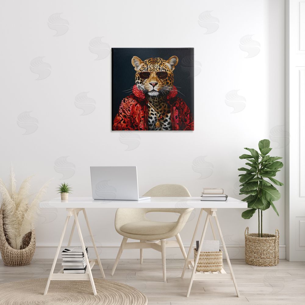 Lazar Studio Trendy Leopard Fashion Canvas Wall Art in Room