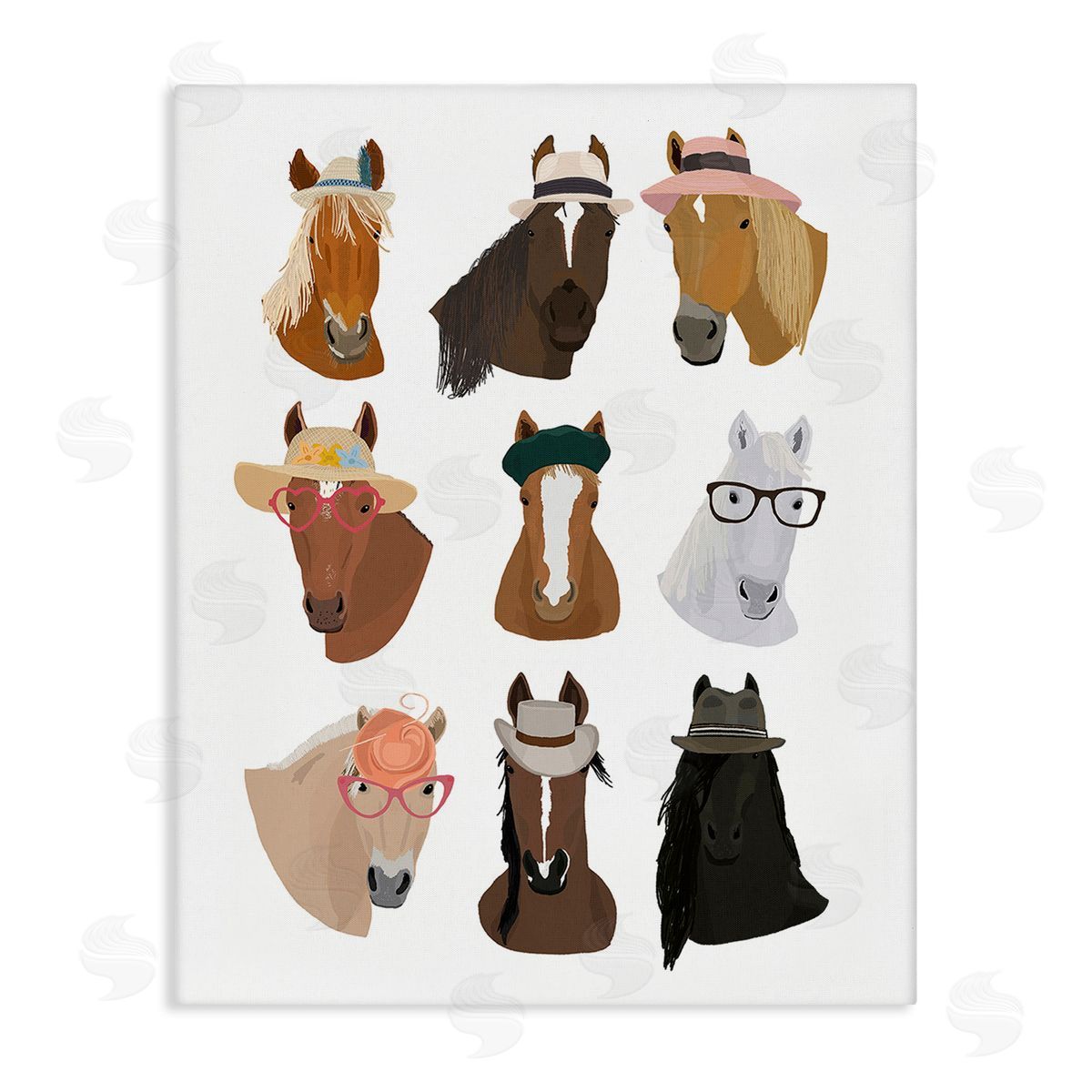 Hanna Melin Horses with Various Hats