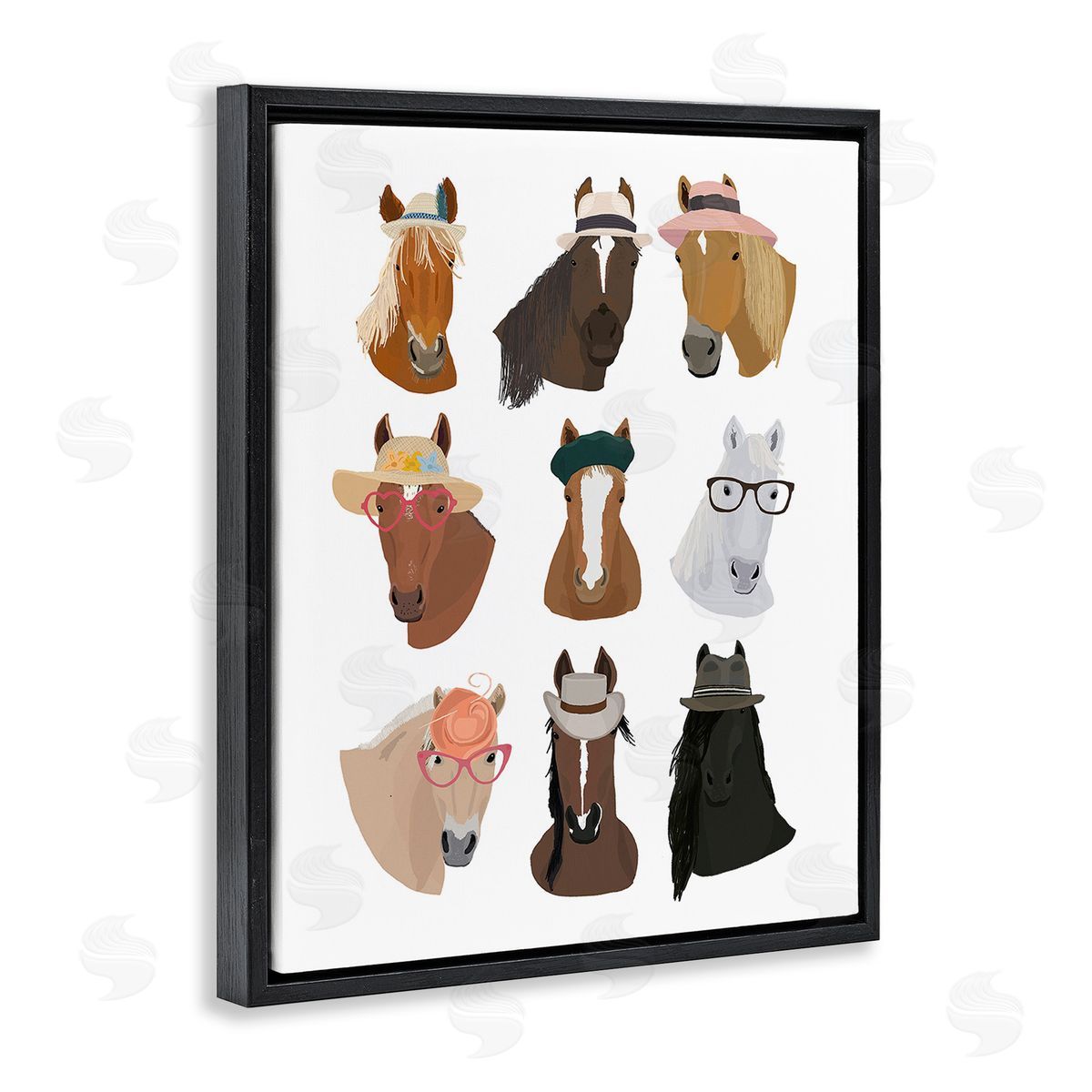 Hanna Melin Horses with Various Hats