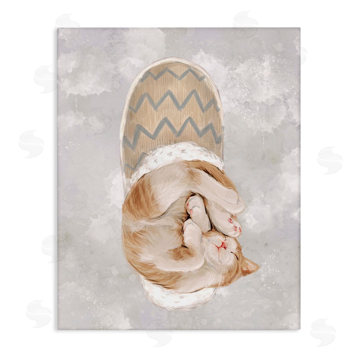 Ziwei Li Kitten Sleeping in Slipper