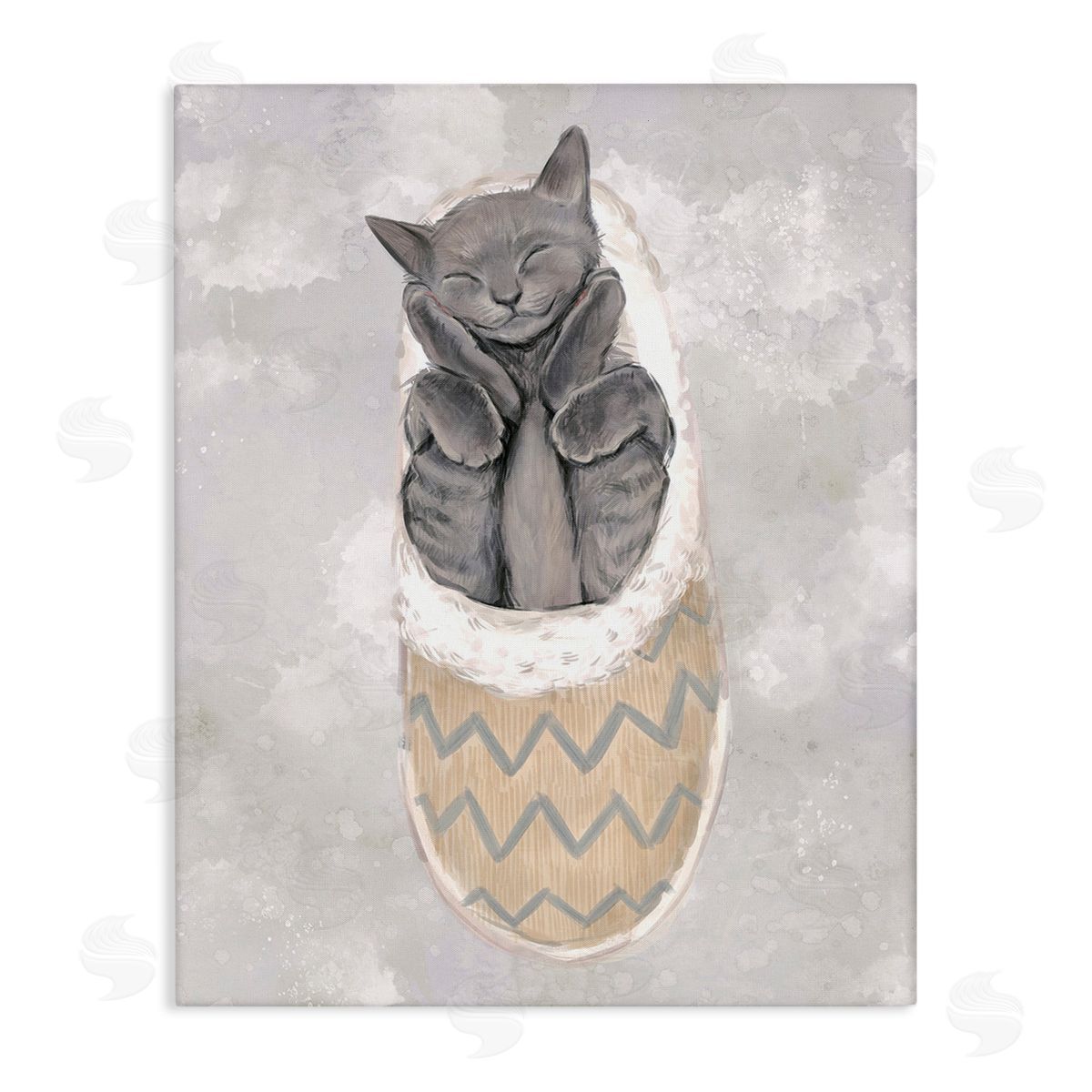 Ziwei Li Grey Kitten Sleeping