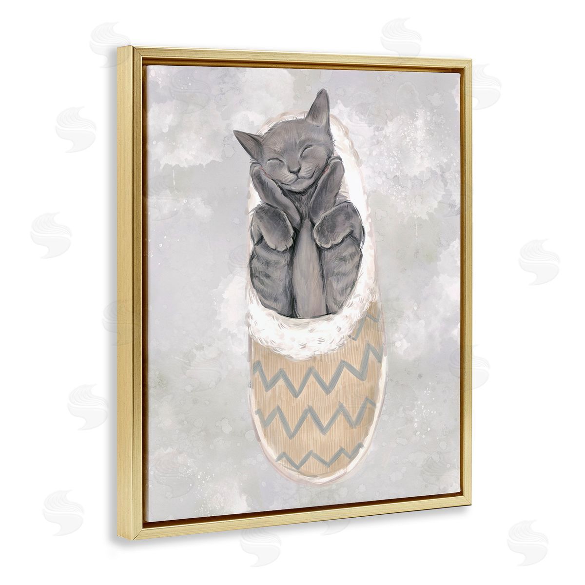 Ziwei Li Grey Kitten Sleeping