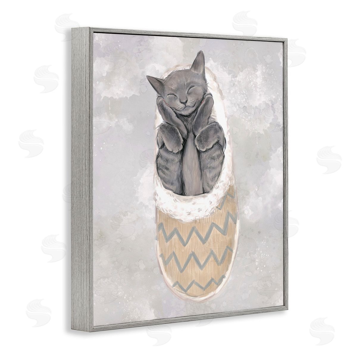 Ziwei Li Grey Kitten Sleeping