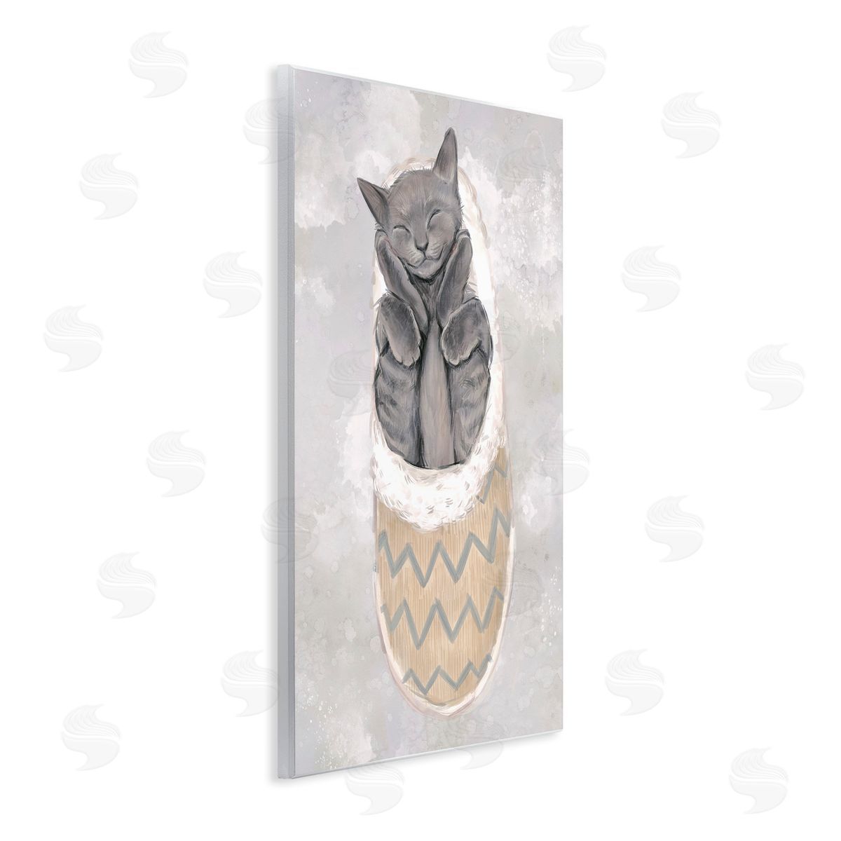 Ziwei Li Grey Kitten Sleeping