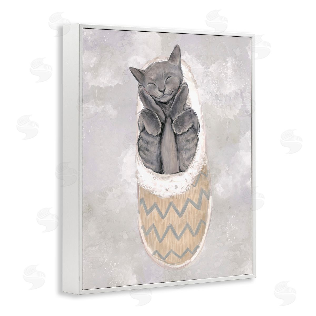 Ziwei Li Grey Kitten Sleeping