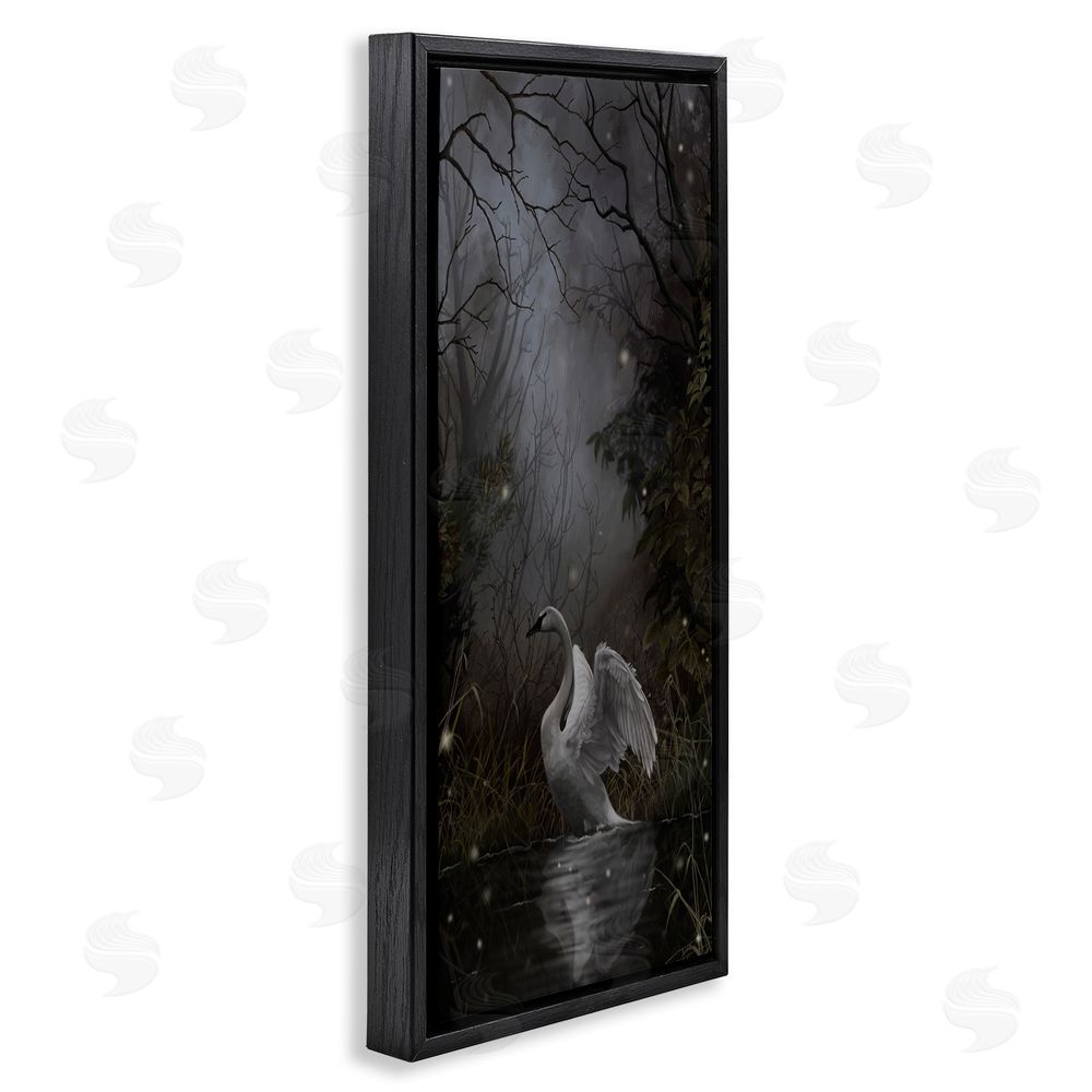 Nene Thomas Swan in Dark Night Pond