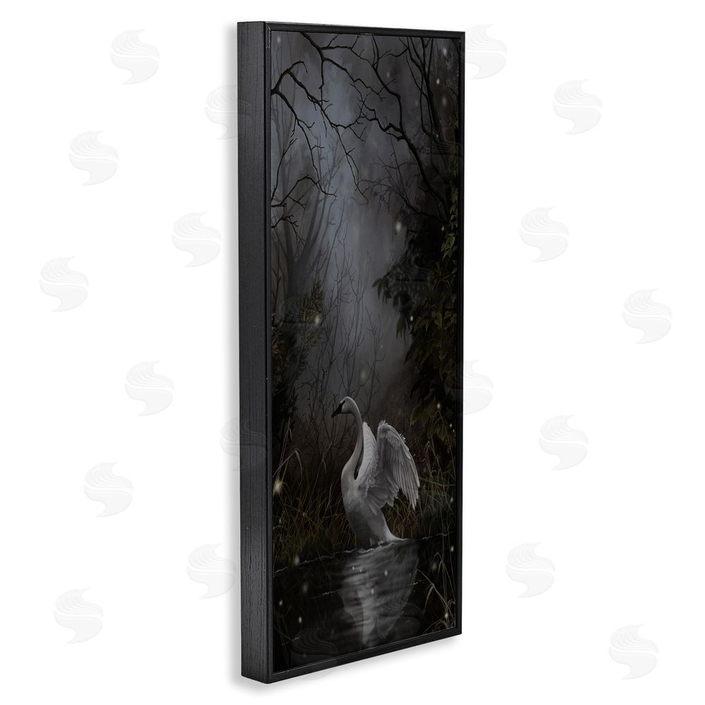 Nene Thomas Swan in Dark Night Pond