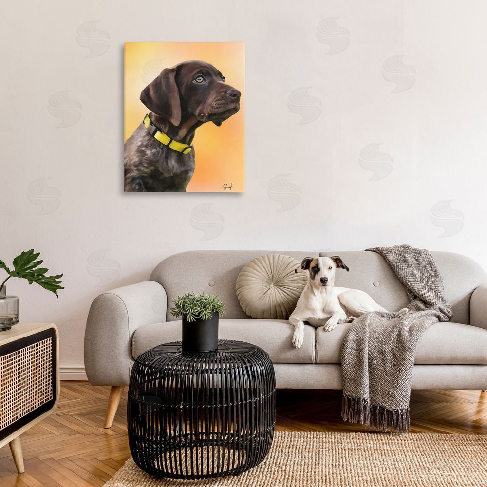 Renel Peters Lab Puppy on Orange