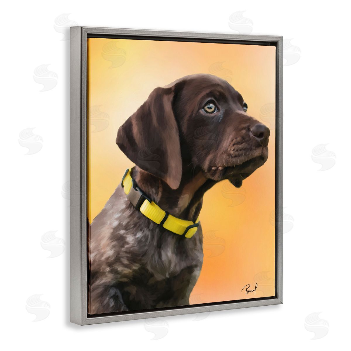 Renel Peters Lab Puppy on Orange