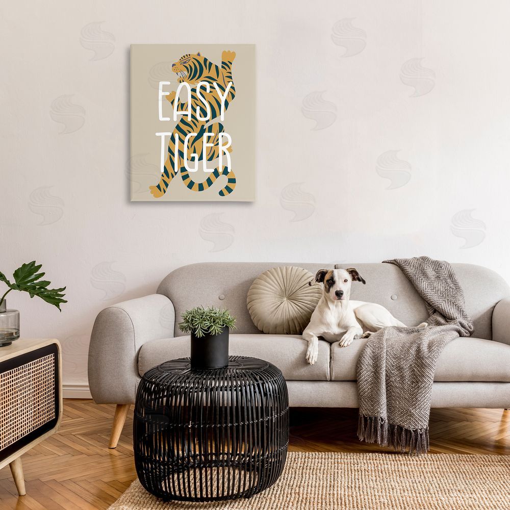 Stupell Studio Neutral Easy Tiger