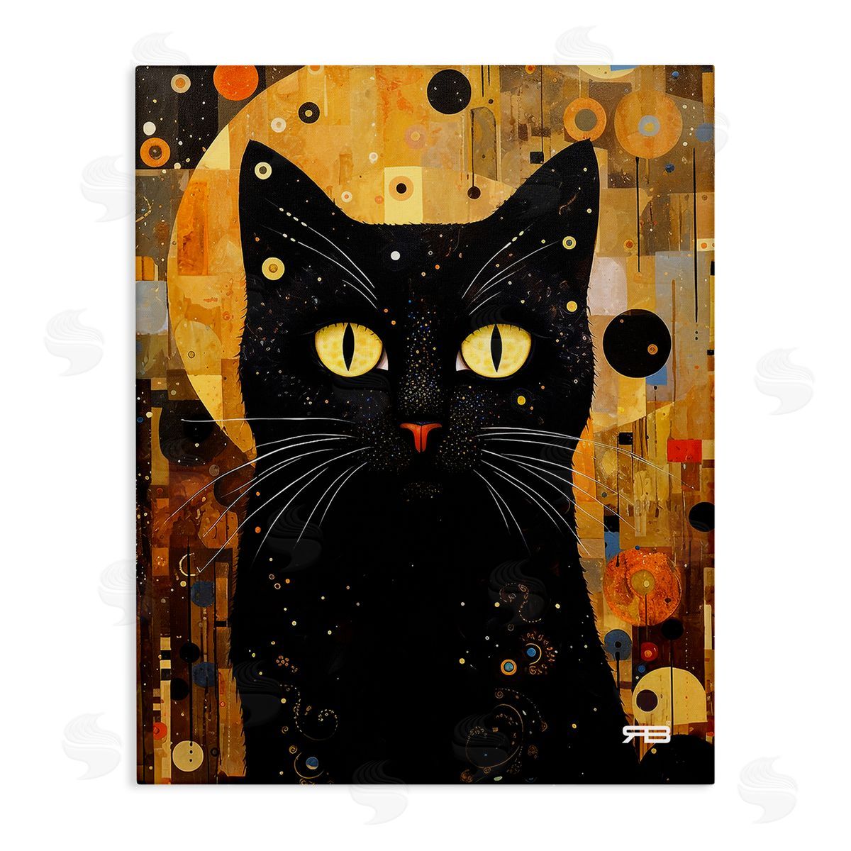 RB Black Cat with Modern Pattern